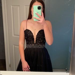 Sherri Hill black short dress